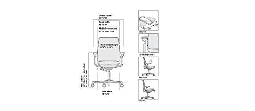 Steelcase Amia Task Chair: Platinum Frame/Base - 4 Way Adjustable Arms - Standard Carpet Casters