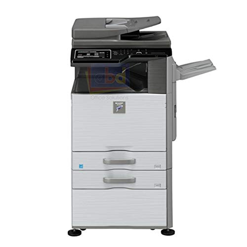 Demo Unit Sharp MX-M465N Tabloid/Ledger-Size Monochrome Laser Multi Function Copier - 46ppm, Copy, Print, Scan, Auto Duplex, Network, Wireless, 1200 DPI, 2 Trays, Center Exit Tray, Stand