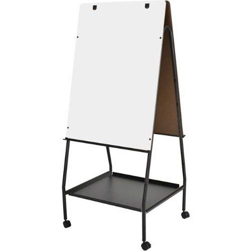 Best-Rite Wheasel, Double Sided Dry Erase Melamine Whiteboard Easel, 65"H x 28.75"W x 27"D (759)
