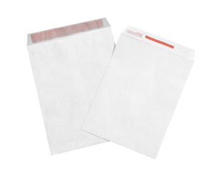 Aviditi TYVEK Tamper Evident Self-Seal Envelopes, 9" x 12", White, "Opened" Appears When Seal Is Broken, Top Opening, Tear and Moisture Resistant, For Shipping Documents, Promotional Materials and Brochures, Case of 100