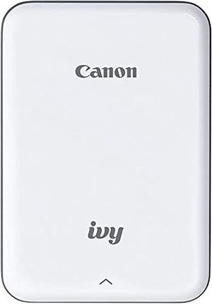 Canon Ivy Mobile Instant Mini Photo Pocket Printer Bluetooth, Portable, Slate Gray, Includes 2x3” Zink Photo Paper Sticker (100 Sheets), Protective case and USB Charging Cable with Wall Adapter