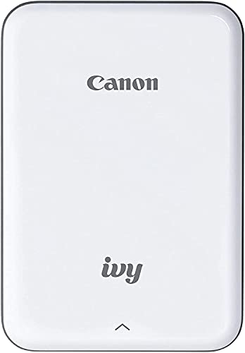 Canon Ivy Mobile Instant Mini Photo Pocket Printer Bluetooth, Portable, Slate Gray, Includes 2x3” Zink Photo Paper Sticker (100 Sheets), Protective case and USB Charging Cable with Wall Adapter