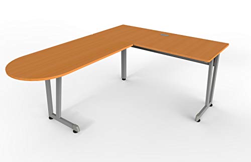 Linea Italia ZUM120, Corner, Home Office L-Shaped Desk, Maple