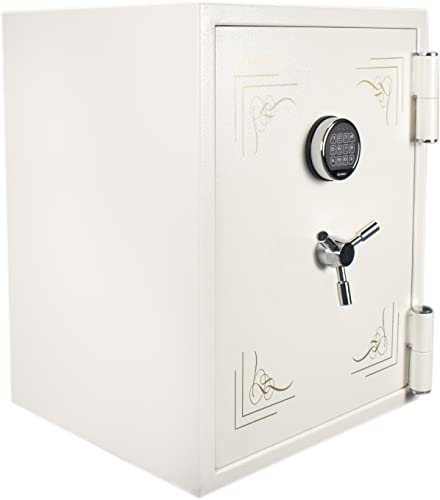 BARSKA AX13614 Digital Keypad White Jewelry Safe 2.75 Cubic Ft with LED Light, Multi, Large