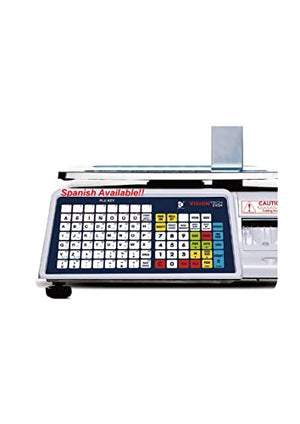VisionTechShop DLP-300 Label Printing Scale Pole Display, 30/60lbs Capacity, 0.01/0.02lbs, NTEP Legal for Trade