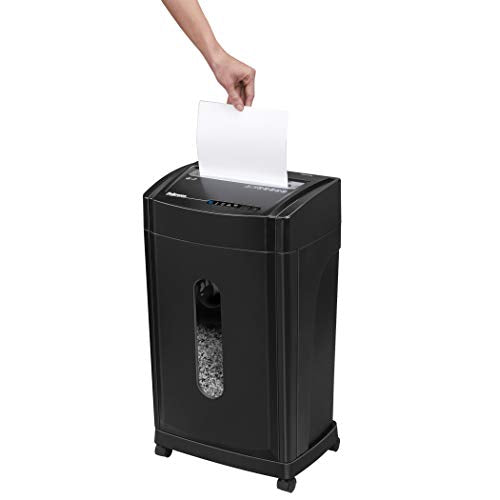 46Ms 12-Sheet Micro-Cut Heavy Duty Office Paper Shredder with Auto Reverse Jam Prevention Feature and SilentShred Technology (4817001-99)