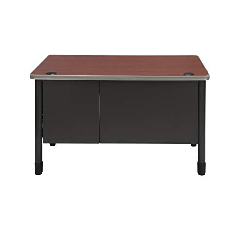 OFM Mesa Series Steel Teacher's Desk with Laminate Top, 3-Drawer Single Pedestal, in Cherry (66348-CHY)