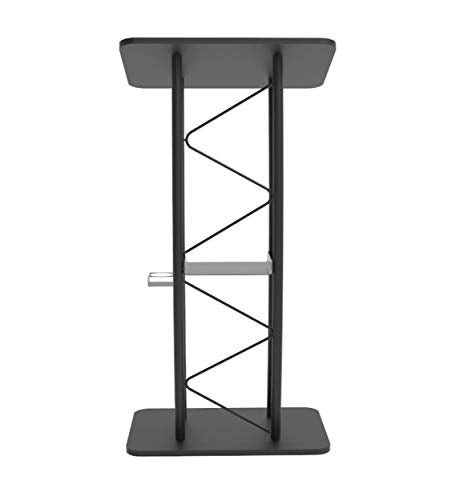 FixtureDisplays Curved Podium Truss Metal/Wood Pulpit Lectern with Cup Holder 11568-H