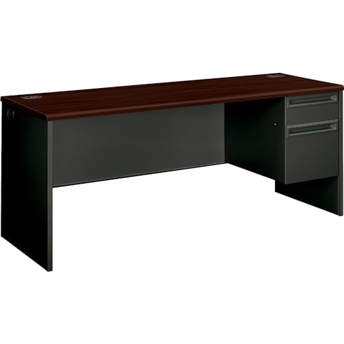 HON 38000 Single Right Pedestal Credenza, Mahogany