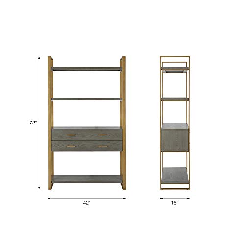 CosmoLiving by Cosmopolitan DA8308 Alfie Bookcase Gold