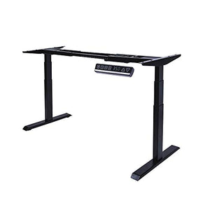 Fromann Electric 3 Tier Legs Dual Motor Desk Base - Sit Stand up Standing Height Adjustable Desk Frame with USB Handset for Home and Office
