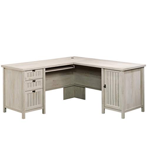 Sauder Costa L-Shaped Desk, L: 65.12" x W: 65.12" x H: 30.0", Chalked Chestnut
