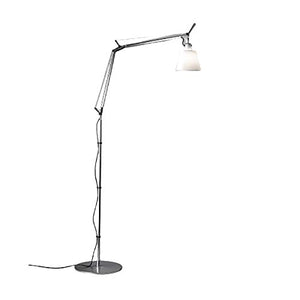 Artemide Tolomeo 75W E26 Silver Fiber Shade Aluminum Floor Lamp