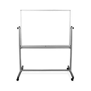 Luxor 48"W X 36"H Double Sided Mobile Magnetic Whiteboard - 1 Pack