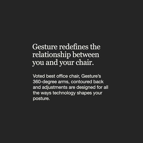 Steelcase Gesture Office Chair - Ergonomic Work Chair with Wheels - Comfortable Desk Chair - 360-Degree Arms - Nickel Gray Fabric