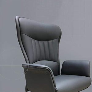 None Executive Managerial Office Chair with PU Leather and Waist Support