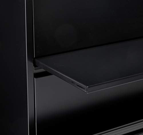 Lorell 5-Drawer 36 x 18.6 x 67.7 inch Telescoping Suspension Lateral File, Black