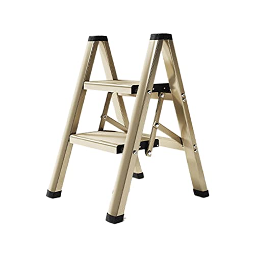 LUCEAE 2 Step Alumistep Stool with Wide Treads and Non-Slip Pads