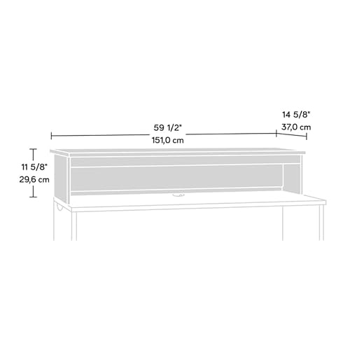 Pemberly Row Classic Cherry Finish Reception Hutch
