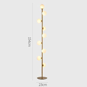 YAsao Nordic Modern Glass Round Floor Lamp LED - Creative Floor Lamp