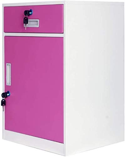 SHABOZ Floor-Standing File Cabinet, 2 Drawer Metal Storage Box, Lockable Waterproof Data Cabinet