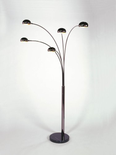 NOVA of California 4035 Mushroom Arc Lamp, Black Nickel,