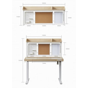 SanzIa Electric Standing Desk with Drawer and Storage Shelf - Height Adjustable Computer Workstation, Memory Presets, USB - Style 1, 138 * 60 * 134-180cm