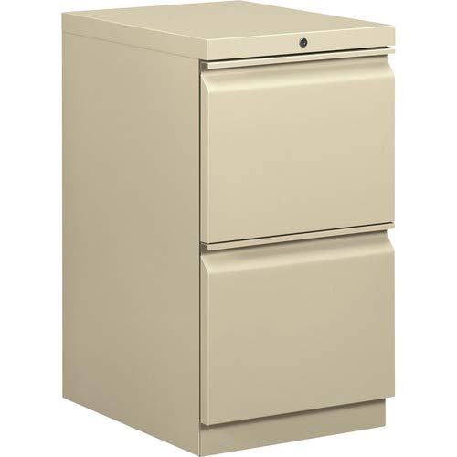 HON 3800 Series R Pull File/File Mobile Pedestal - Putty, 15"x19-7/8"x28