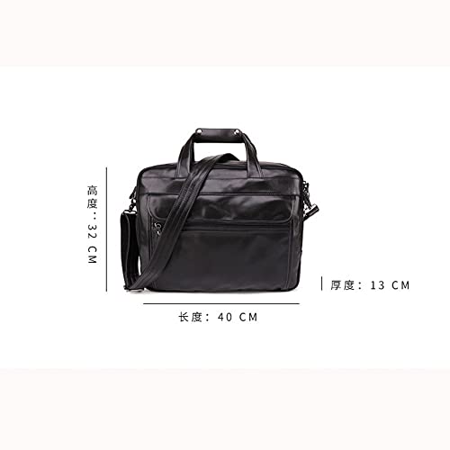 FENXIXI Retro Men's Bag Business Fashion Men's Briefcase 15.6 Inch Laptop Bag Multifunctional Messenger Bag Men (Color : A, Size : 40 * 32 * 13cm)
