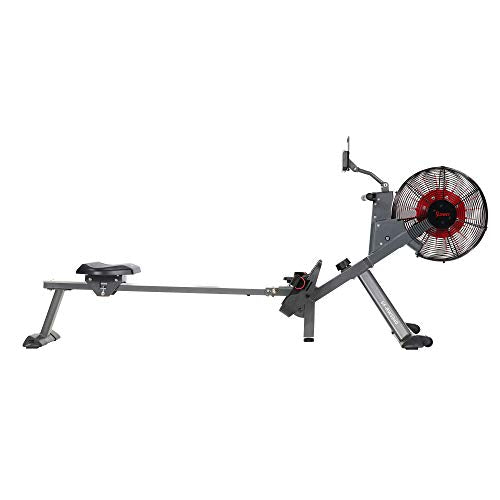 Sunny Health & Fitness Air Plus Magnetic Resistance Rowing Machine – SF-RW5940, Gray