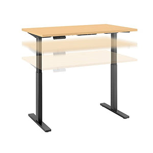 Move 60 Series 48W x 24D Height Adjustable Standing Desk in Natural Maple with Black Base