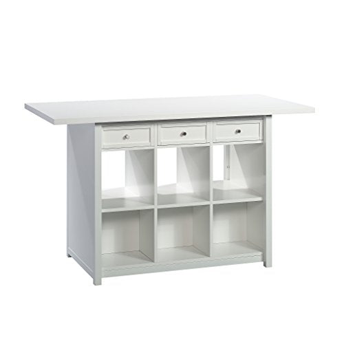 Sauder 421420 Craft Pro Series Work Table, L: 60.00" x W: 30.00" x H: 35.98", White finish