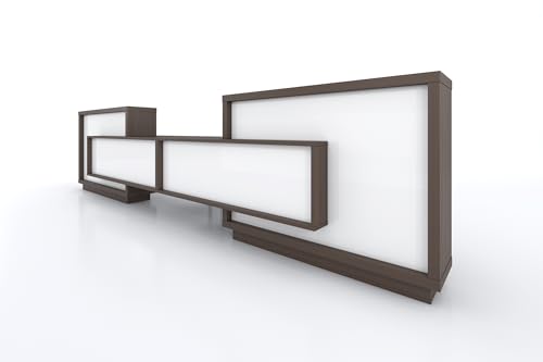 KANSOLE FORO Double Reception Desk, ADA Compliance - White & Chestnut