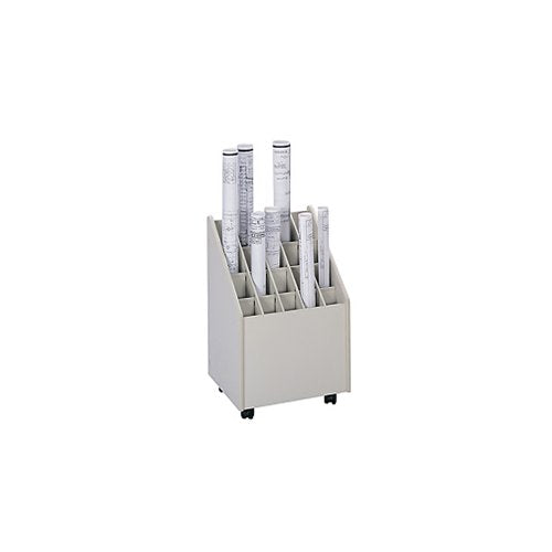 Safco 3082 Laminate Mobile Roll Files 20 Compartments 15-1/4w x 13-1/4d x 23-1/4h Putty
