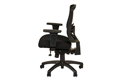 Alera ALEET4217 Etros Series Mid-Back Multifunction with Seat Slide Chair, Black