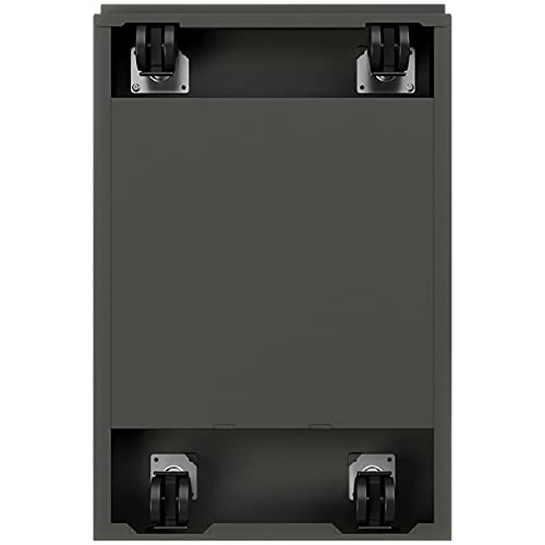 Hirsh Industries 20" Deep 2 Drawer Mobile File Cabinet in Charcoal