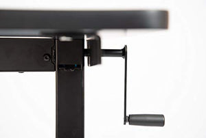 Luxor Furniture Crank Adjustable Stand Up Desk - 29.5" DX59 WX45.25 H,Black