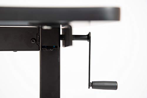 Luxor Furniture Crank Adjustable Stand Up Desk - 29.5" DX59 WX45.25 H,Black
