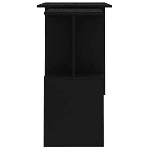vidaXL Computer Desk, Corner Desk, Simple Style Desk,Workstation Office Desk Writing,Office Study Workstation with Shelves for Home Office, Space-Saving, Easy to Assemble, 78.7"x19.7"x29.9" Chipboard