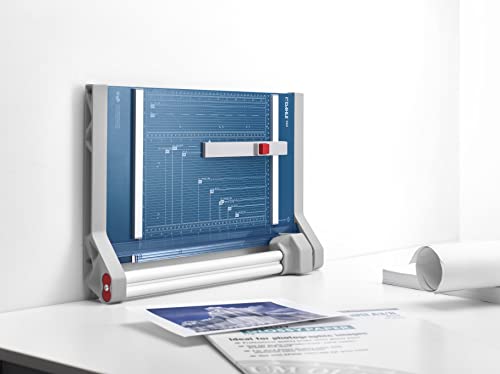 Dahle 550 Professional Rotary Trimmer, 14" Cut Length, 20 Sheet Capacity, Self-Sharpening, Dual Guide Bar, Automatic Clamp, German Engineered Paper Cutter
