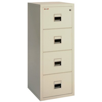 FireKing Fireproof Vertical Signature File - Black, Combination Lock, 57"H (4-Drawer)