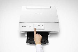 Canon TS8320 All In One Wireless Color Printer, Copier, Scanner, Home Inkjet Printerwith Mobile Printing, White, Works with Alexa