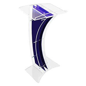 None Lectern Podium Stand, Transparent Church Conference Table Hotel Reception Desk - SEO optimized title