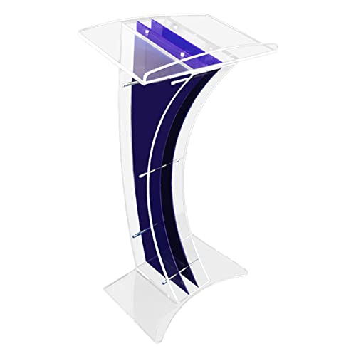 None Lectern Podium Stand, Transparent Church Conference Table Hotel Reception Desk - SEO optimized title