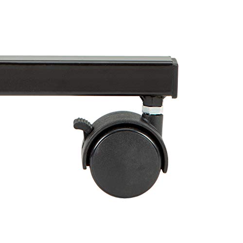 Factory Direct Partners 12793-BK Clear Acrylic Mobile Room Divider with Locking Casters