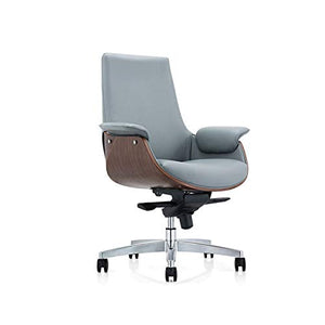 None Office Chairs Home Office Desk Chairs Managerial Chairs Executive Chairs Furniture Swivel Office Chair with Arms (Low Back Microfiber Leather)