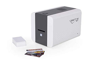 IDP SMART-21 Series ID Card Simplex Starter Printer Kit with Software, Manual and Guides - Includes 100-Print YMCKO Color Ribbon and 100 PVC Plastic Cards