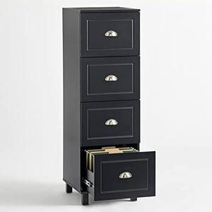Target Marketing Systems Bradley Collection 4 Drawer Black Cabinet for Home Office Organization