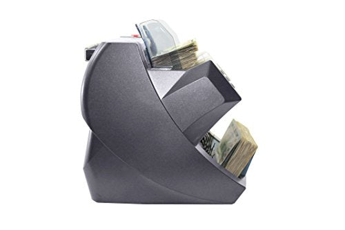 AccuBANKER Bank Grade Batch Value Bill Counter AB5800 Money Counter Machine with Total Value Per Denomination Hopper Capacity 300 Bills & Counterfeit Detector MG + UV (AB5800)