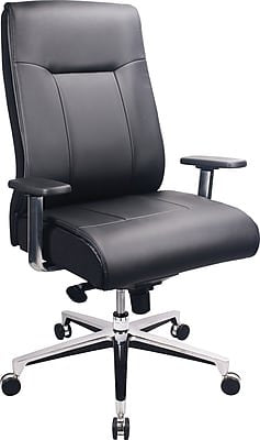 Tempur-Pedic Leather Computer and Desk Office Chair, Fixed Arms, Black (TP1001-BLK) Black